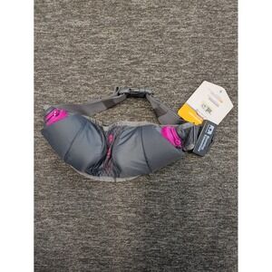 NEW Nathan 5k Hydration Belt Women's OS Gray Pink 20oz Adjustable Running Waist